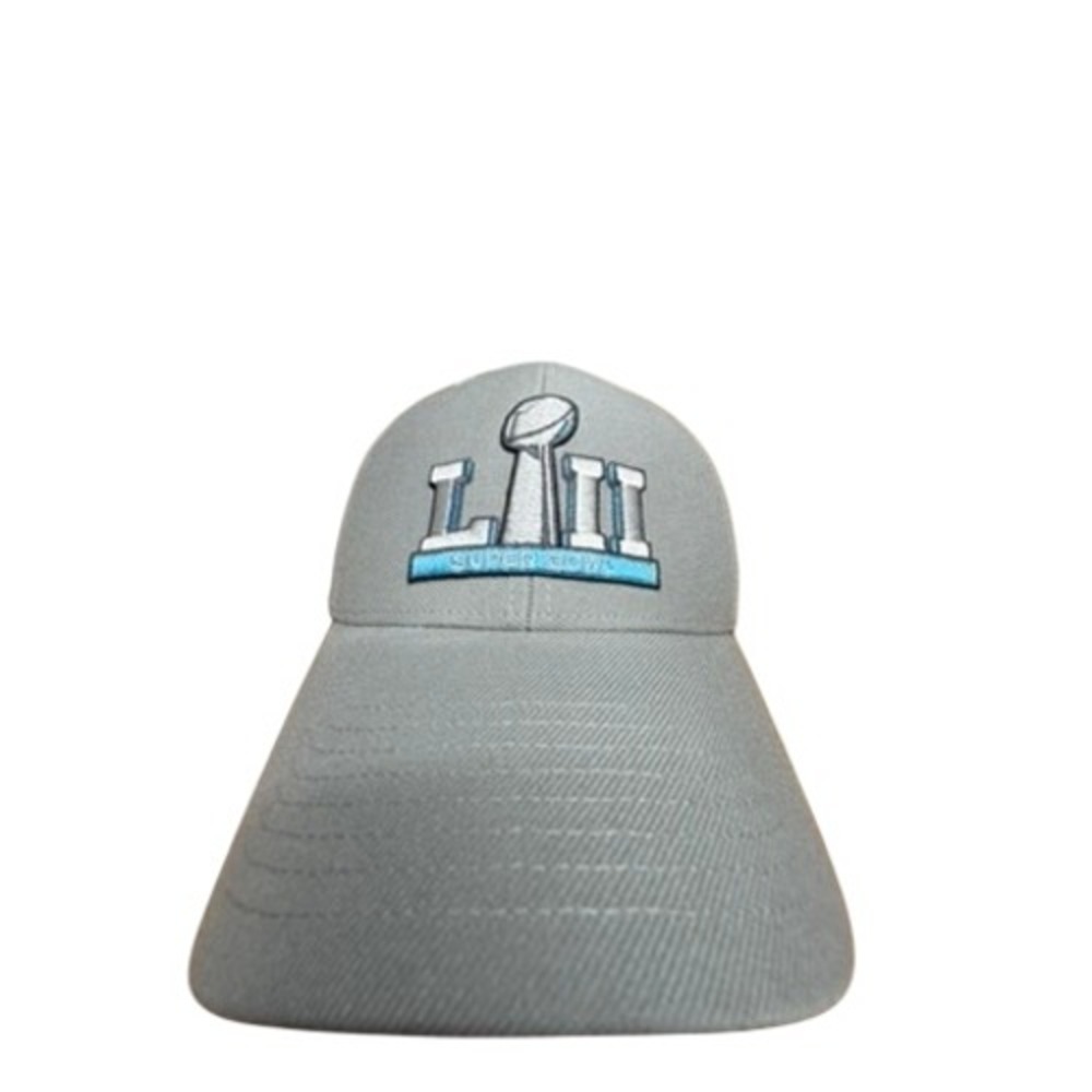 47 Brand NFL Super Bowl LII 52 Gray Adjustable Hat Baseball Cap Mens Hook & Loop